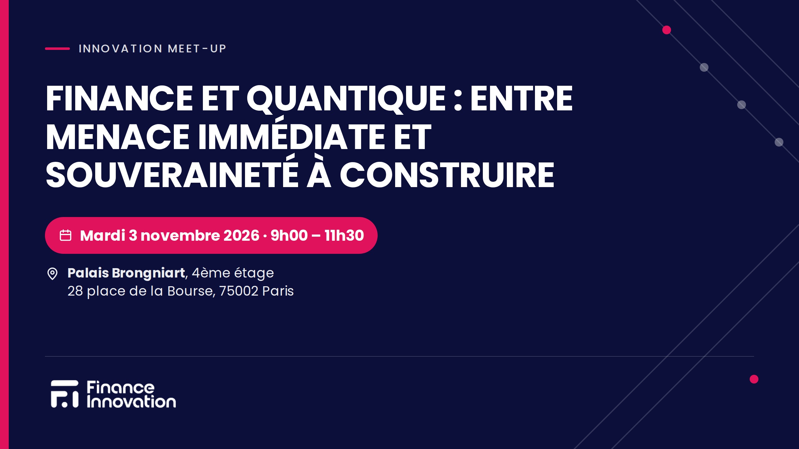 Innovation Meet-up « Finance et quantique : entre menace immédiate et souveraineté à construire »